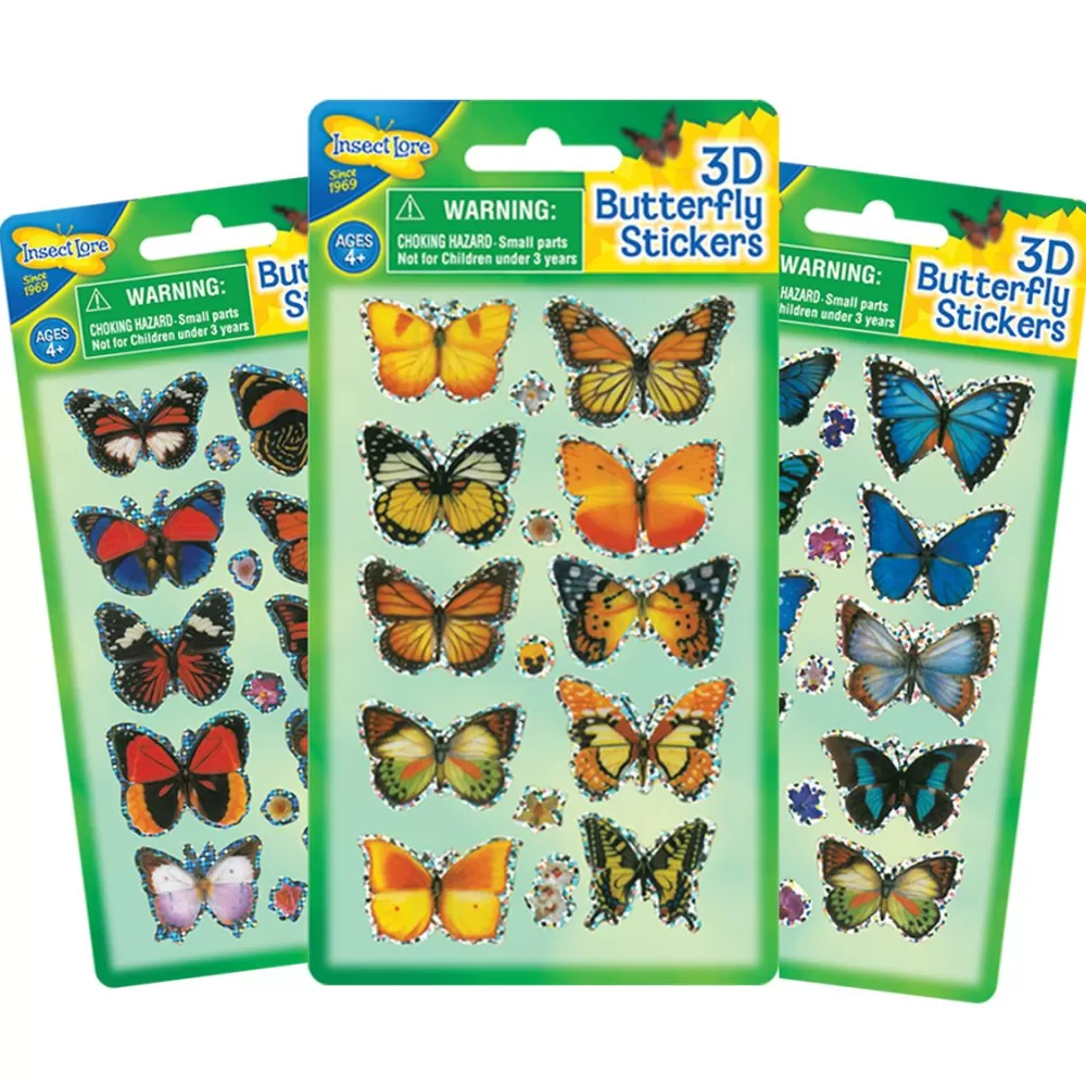 InsectLore Aufkleber 3D - Schmetterlinge, 1 Bogen Flash Sale