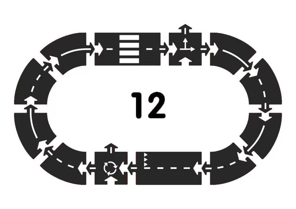 waytoplay Autobahn Ringstrase - 12 Teile Shop