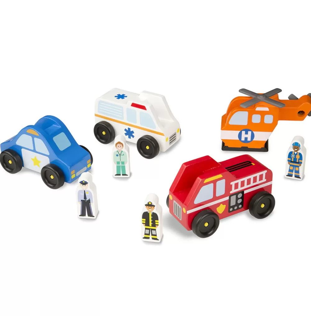 Melissa and Doug Autos Aus Holz - Rettungsfahrzeuge Best Sale