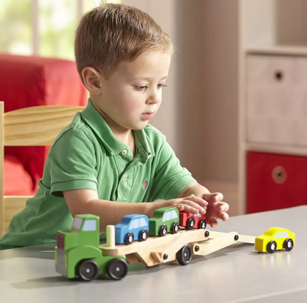 Melissa and Doug Autotransporter - Mit 4 Autos Best