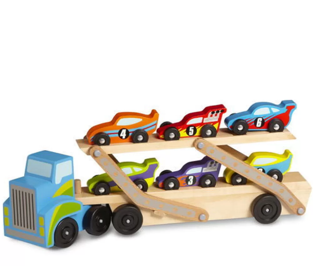 Melissa and Doug Autotransporter Mega - Mit 6 Rennautos Best