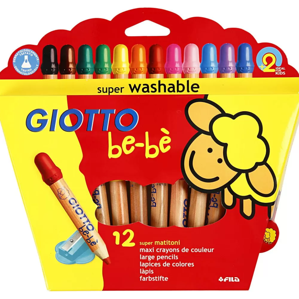 Giotto Babybuntstifte - Verschiedene Farben, 12 Stk. Cheap