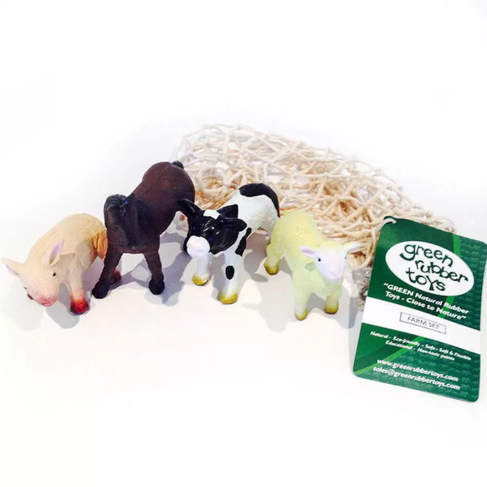 Green Rubber Toys Bauernhoftiere Aus Naturgummi Best Sale