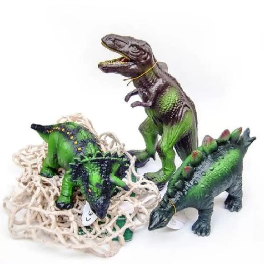 Dinosaurier Aus Naturgummi - 3 Stk.-Green Rubber Toys Fashion