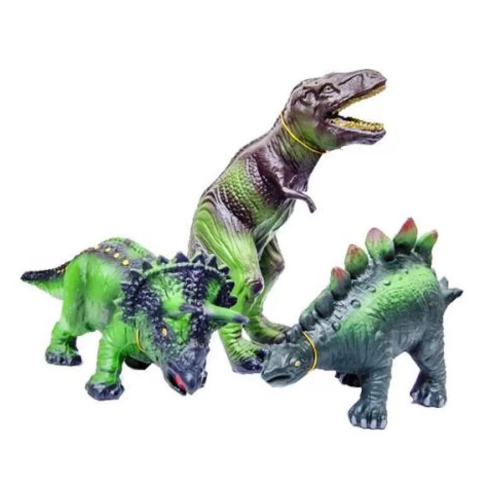 Dinosaurier Aus Naturgummi - 3 Stk.-Green Rubber Toys Fashion