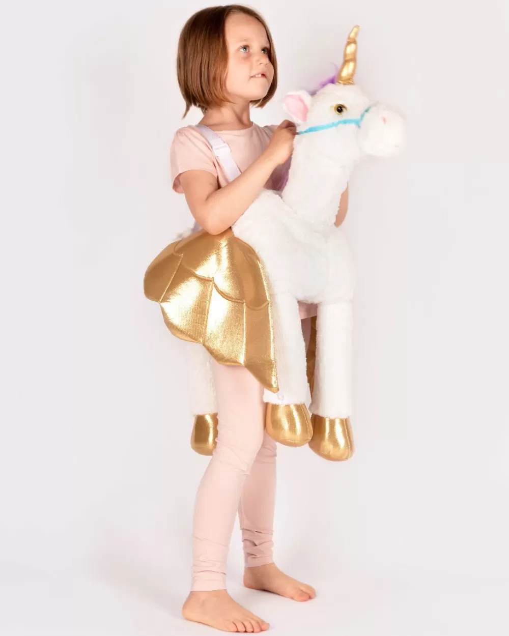 Den Goda Fen Einhorn Zum Reiten, Weis/Gold Fashion