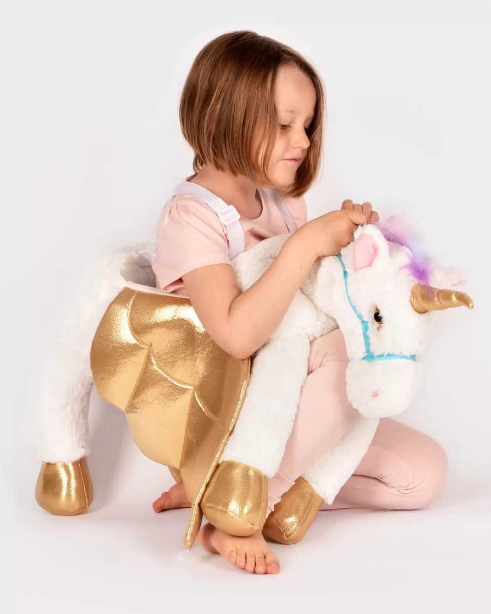 Den Goda Fen Einhorn Zum Reiten, Weis/Gold Fashion