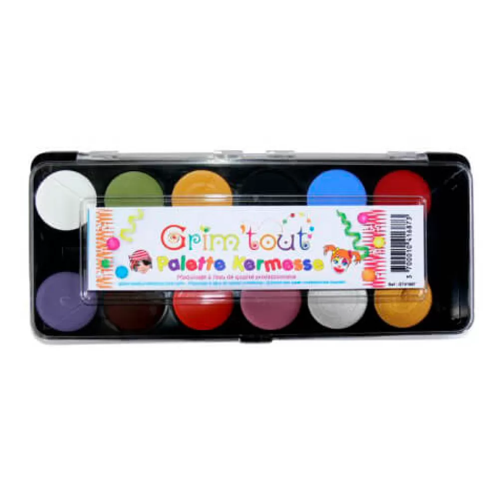 Kinderschminke - Palette Mit 9 Farben-Grim'Tout Sale