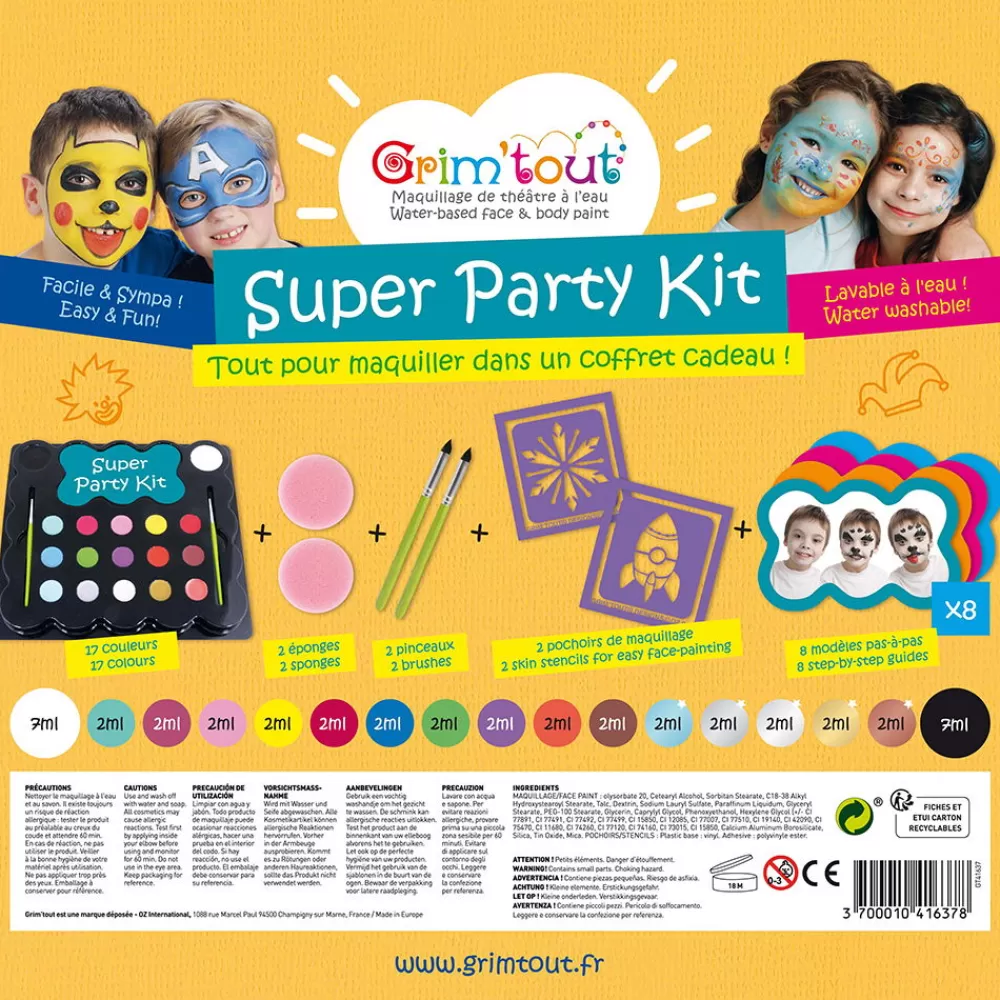 Kinderschminke - Super Party Kit-Grim'Tout Cheap