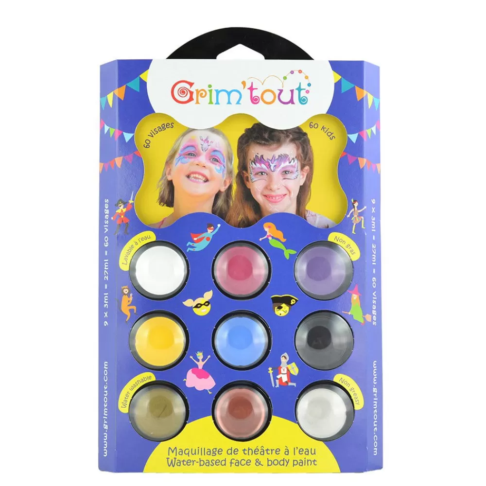 Kinderschminke Einhorn - Palette Mit 9 Farben-Grim'Tout Flash Sale