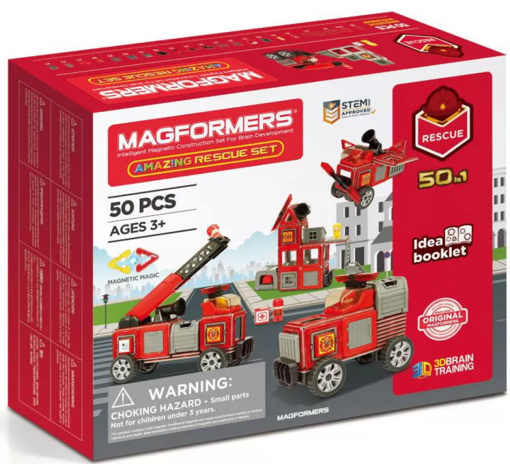 Magformers Feuerwache Und Fahrzeuge - 50 Stk. Best