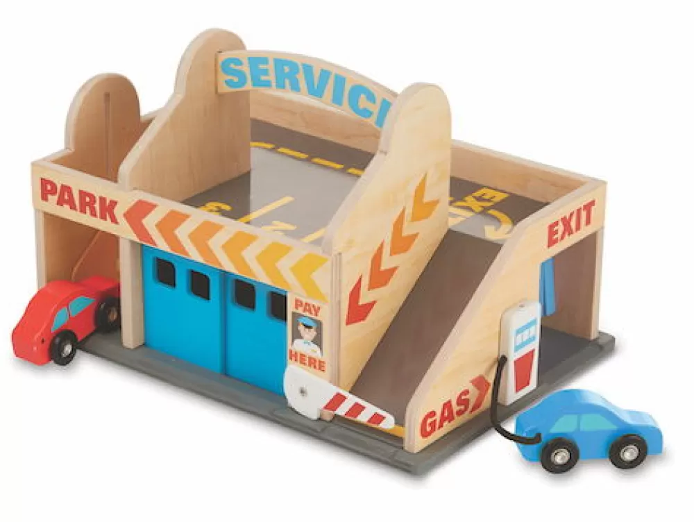 Melissa and Doug Parkhaus Und Tankstelle Cheap