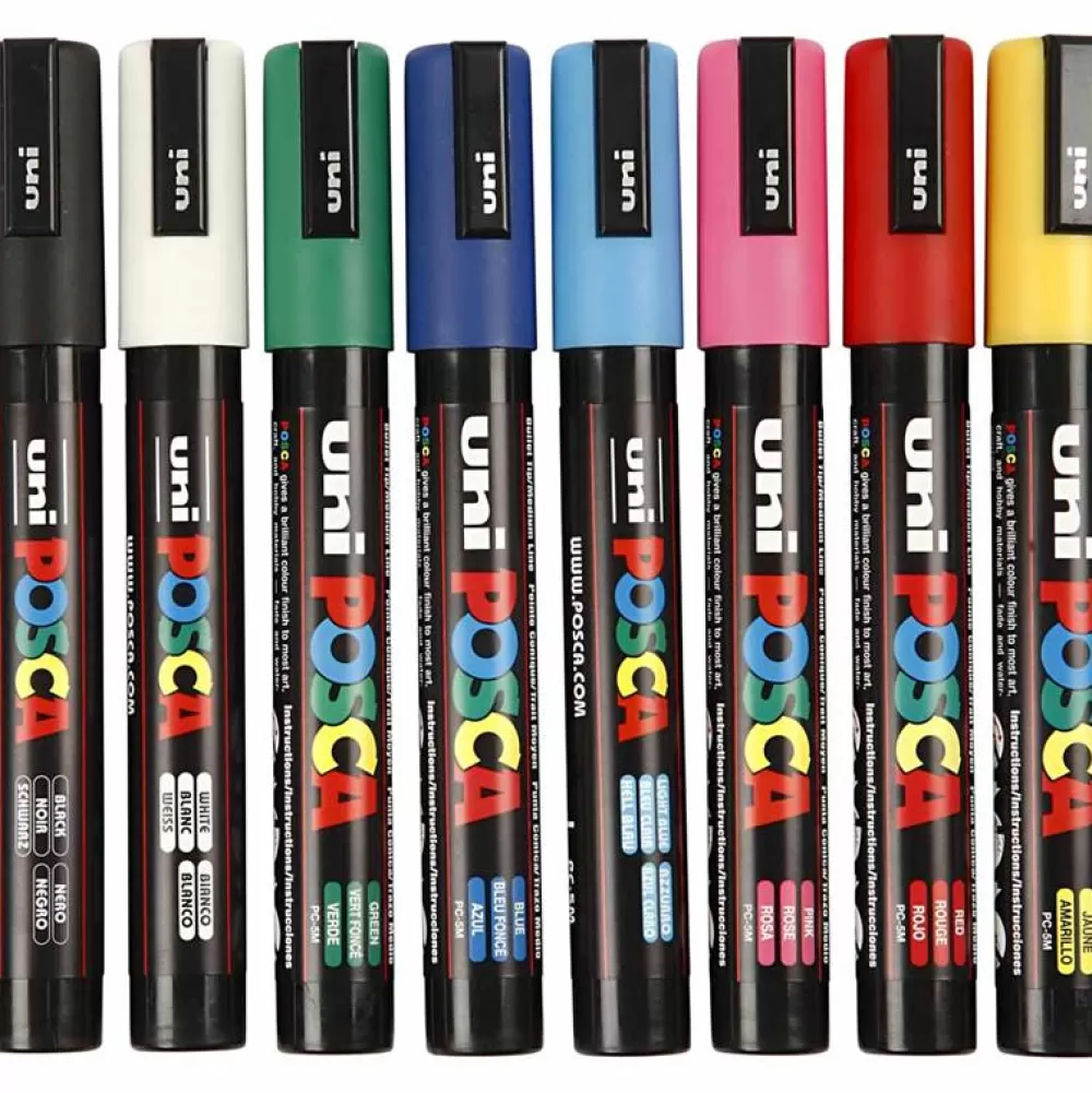 Posca Filzstifte Pc-3M - Grundfarben, 8 Stk. Store