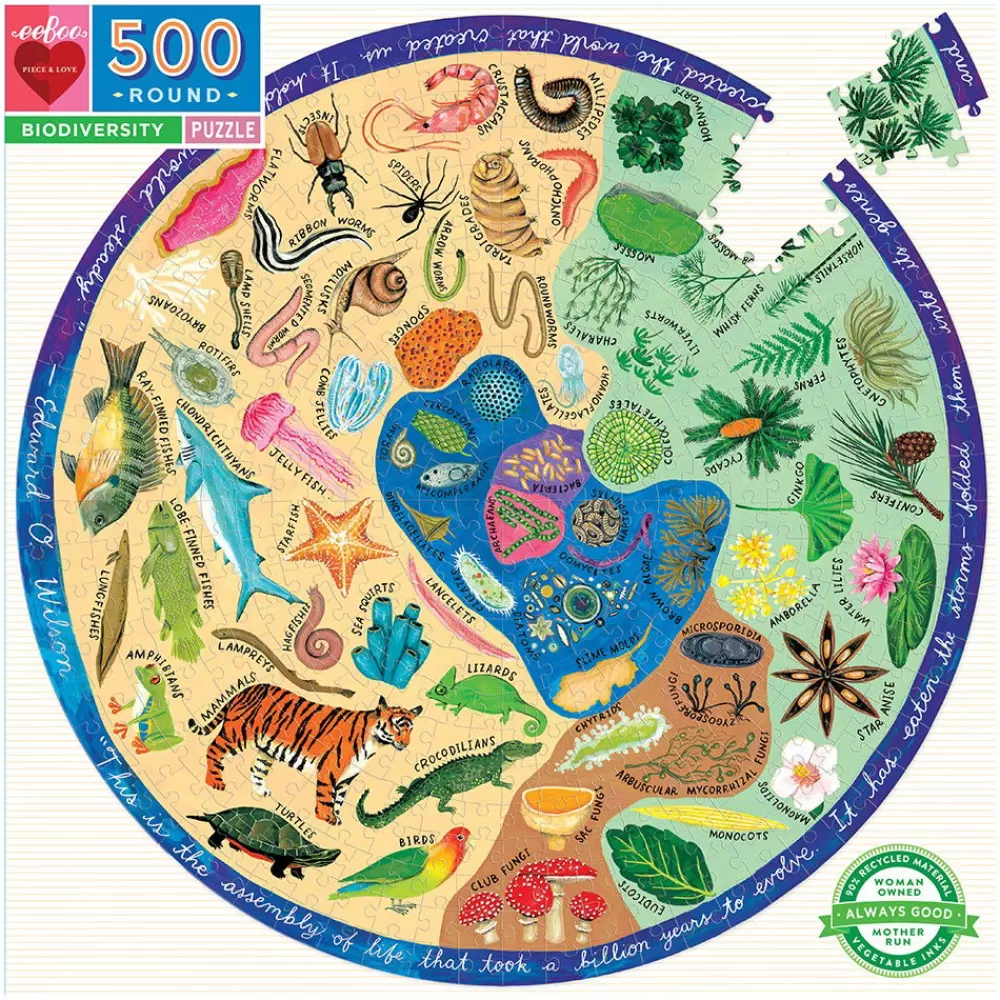 eeBoo Puzzle Artenreichtum - 500 Teile Clearance