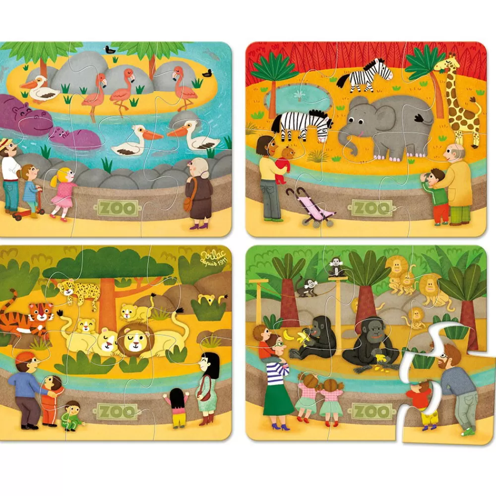 Vilac Puzzle Aus Holz - Der Zoo, 4 Stk. Cheap