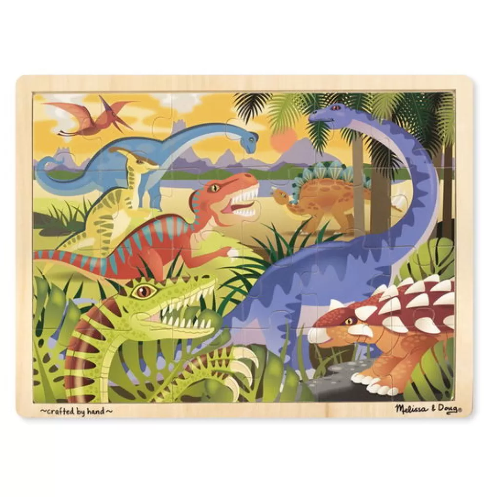 Puzzle Aus Holz - Dinosaurier, 24 Teile-Melissa and Doug Best Sale