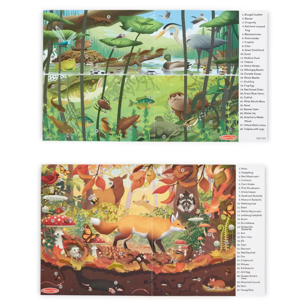 Puzzle Beidseitig, 48 Teile - Natur-Melissa and Doug Fashion