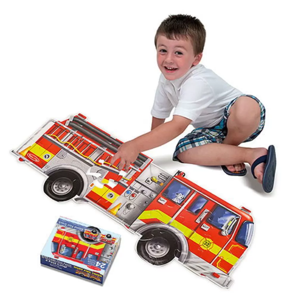 Puzzle Boden - Feuerwehrauto, 48 Teile-Melissa and Doug Cheap