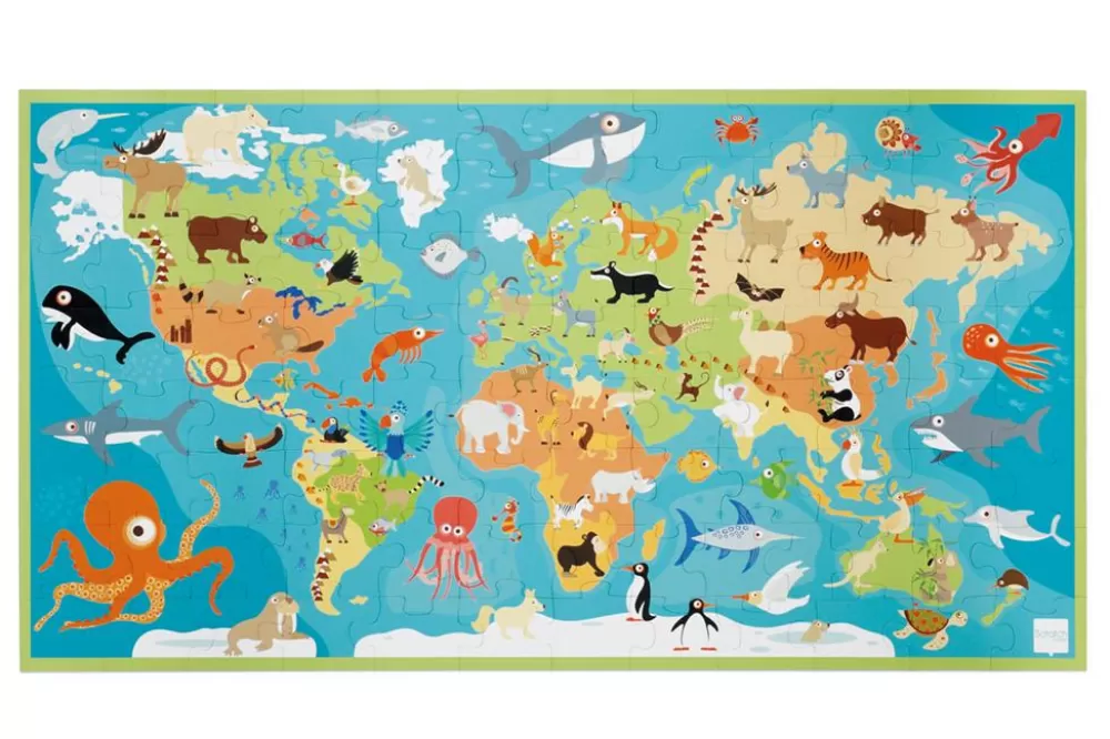 Puzzle Boden - Tiere Der Welt, 100 Teile-Scratch Clearance