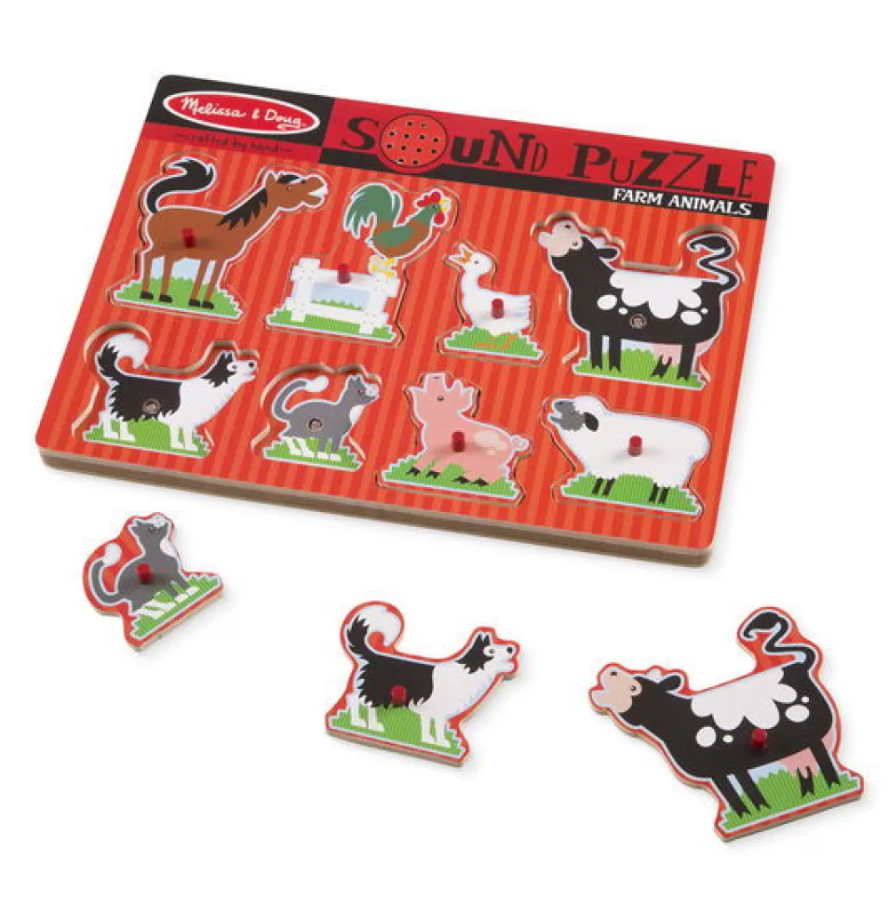 Melissa and Doug Puzzle Mit Ton - Bauernhoftiere Fashion