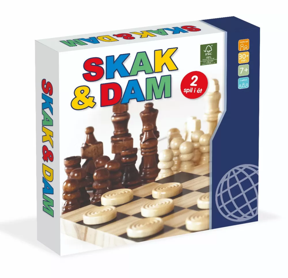 Schach Und Dame Aus Holz-* Clearance