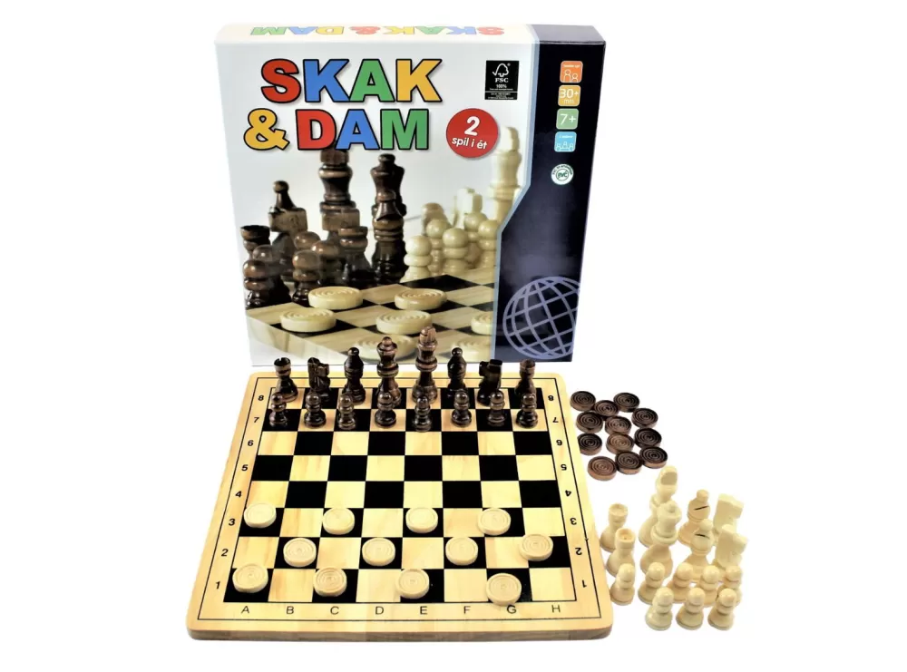 Schach Und Dame Aus Holz-* Clearance