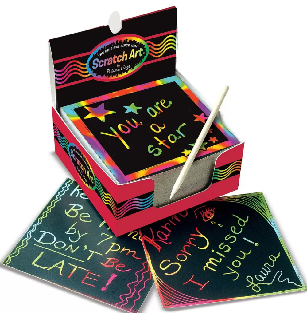 Melissa and Doug Scratch Art Kratzkunst - Regenbogenkarten Fashion