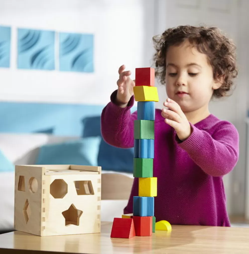 Melissa and Doug Steckkasten Mit Geometrischen Klotzen Hot