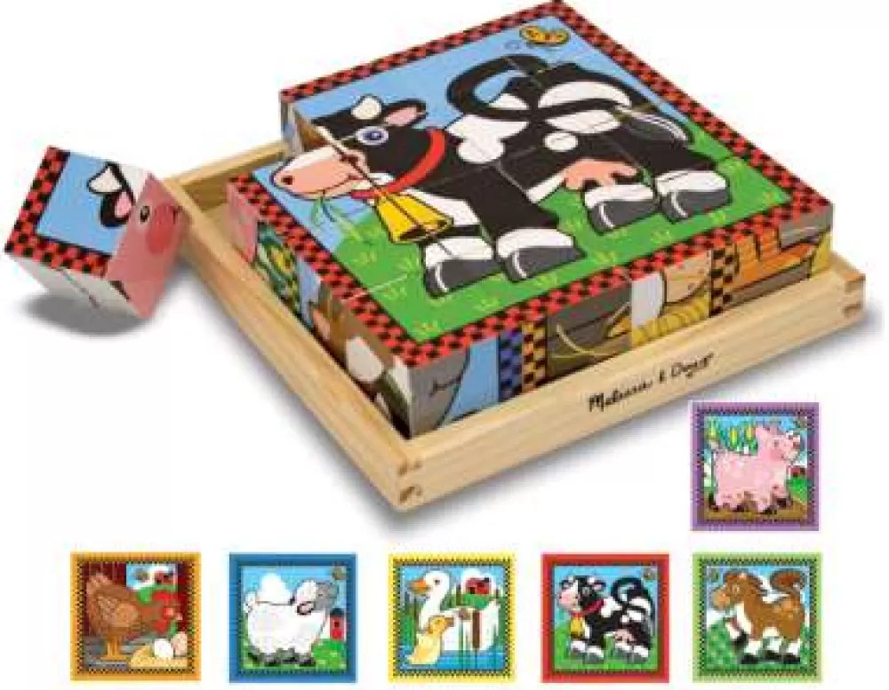 Wurfelpuzzle Mit Bauernhoftieren-Melissa and Doug Fashion